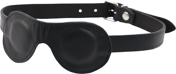 Bondage Leder Augenmaske Augenbinde mit Druckpunkten schwarz