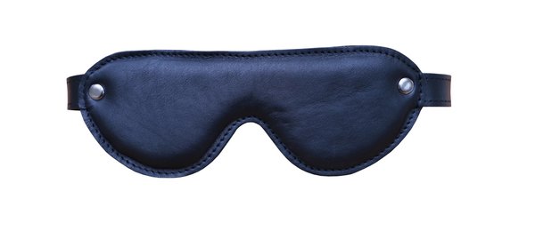 Bondage Leder Augenmaske Augenbinde mit Silikonfüllung  schwarz