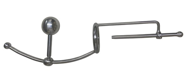Steel Master Edelstahl 45mm Cockring Anal Hook mit 40mm Analkugel