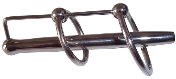Metall Penis Dilator mit 2 Cockringen -M