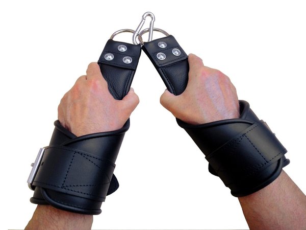 Leder Bondage Hand und Fuß Hängefesseln Handfesseln Fußfesseln