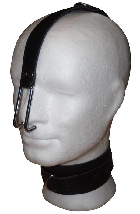 Bondage Leder Halsband mit Nose Hook