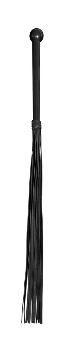 Leder Peitsche 75cm mit 12 Riemen und Analplug Holzgriff