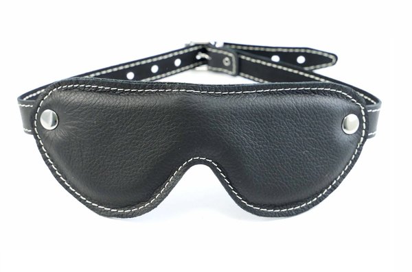 Bondage Leder Augenmaske Augenbinde Deluxe Serie gepolstert schwarz