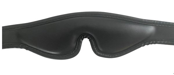 Bondage Leder Augenmaske Augenbinde weich gepolstert schwarz