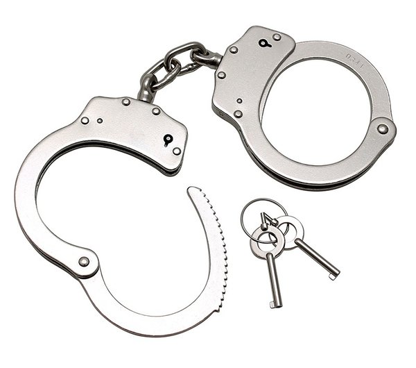 Metall Polizei Handschellen Handfesseln