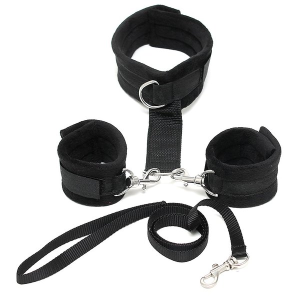 Soft Bondage Set mit Halsband und Handfesseln