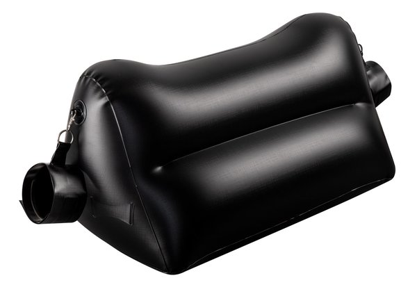 Bondage PVC Strafbock Kissen aufblasbar schwarz mit Handfesseln