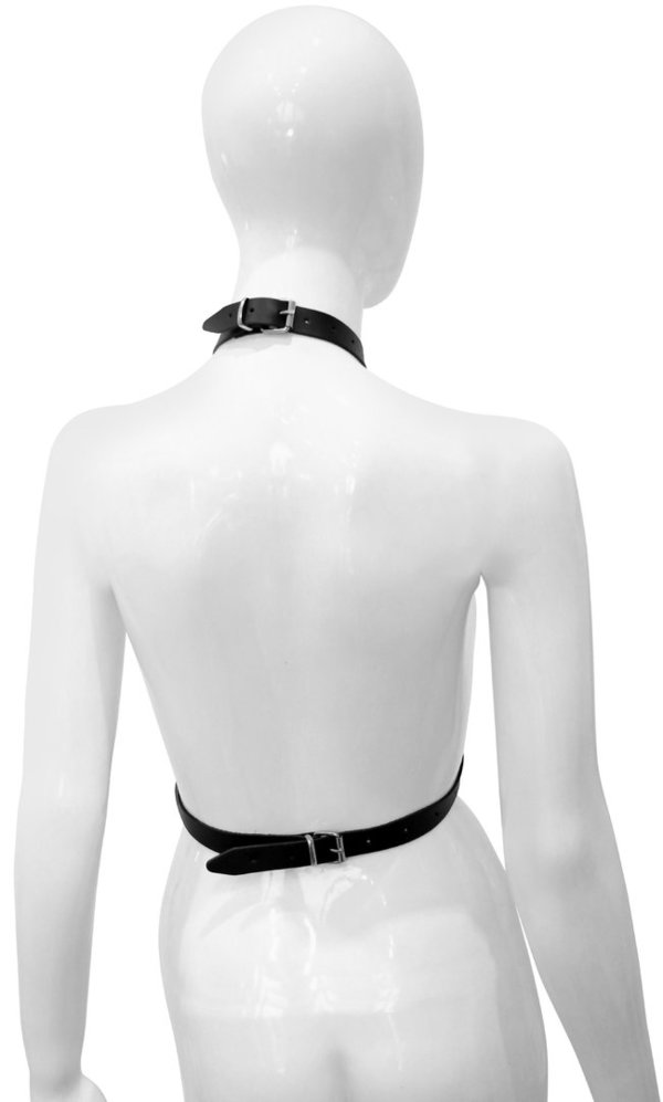 BDSM Damen Taillengurt Halsband Leder Harness
