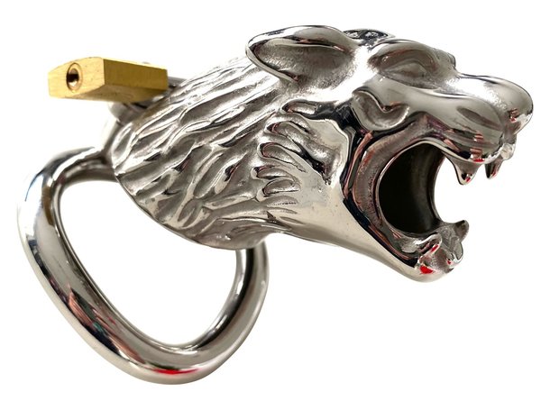 Metall Peniskäfig Keuschheitskäfig - Der Jaguar