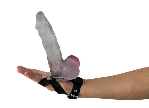 BDSM Hand Strap On -Leder Hand Dildo Halterrung
